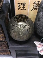 Metal cut out vase