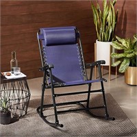 Amazon Basics Foldable Rocking Chair - Blue