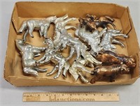 Metal Horse & Animal Figures Lot Collection