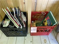 VINTAGE ITEMS - 2 MILK CRATES - ETC.