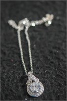 White sapphire necklace