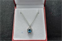 London Blue topaz necklace