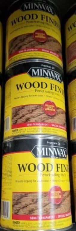 GROUP OF QUART CANS MINWAX WOOD FINISH