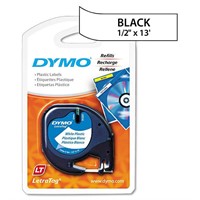 DYMO LetraTag - 91331 Plastic Label Tape  1/2  Whi