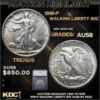 ***Auction Highlight*** 1918-p Walking Liberty Hal