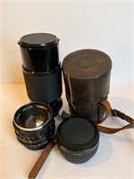 Lot of 4 Camera Lenses, all parts move easily