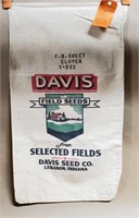 Vtg. DAVIS FIELD SEEDS SACK, BAG, LEBANON INDIANA