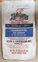 Vtg. LIFETYME GRASS SEEDS SACK, BAG