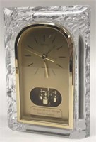Crystal and Brass Clock Christmas 1985