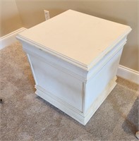 White Table with Storage under lid