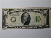 1934 $10 Bill FRN Green Seal Note