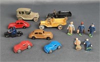 Small Metal Cars and Figurines Lot