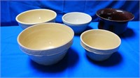(5) Stoneware / Pottery Bowls