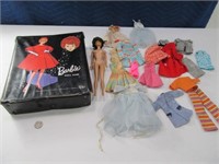 Early BARBIE Doll w/ Clothing & Case NICE