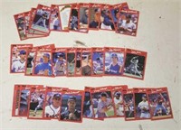 Stack of baseball cards.