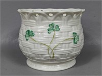Beleek Irish Porcelain 2000 Pierced Vase