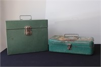 Vintage Metal Tackle & Safe Keeping Box