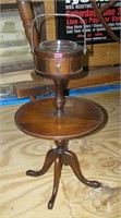 Mahogany free standing 2 tier candy dish stand