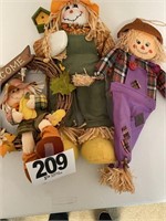 (3) Piece Scarecrows (UpRtBdrm)