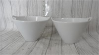 (2) Crate & Barrel Porcelain Bowls