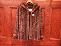 Vintage pieced mink jacket with cuffed