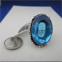 Blue Topaz Ring Size 8