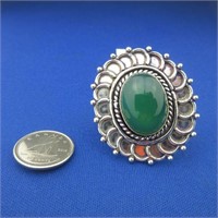 Green Onyx Ring Size 9
