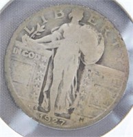 1927-S Standing Liberty Silver Quarter.