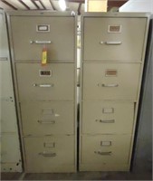 HON 4-Door Metal Filing Cabinets (15"×18"×52")