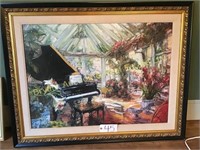 PIANO FLORAL PAINTING