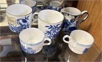 Group of Antique Blue and White Porcelain Pottery