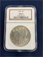 1902 MS64 MORGAN SILVER DOLLAR