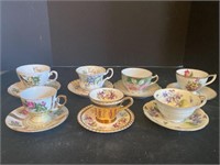 7 sets of cups & saucers