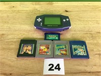 Nintendo Game Boy Advance & 5 Games