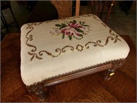 French Needlepoint Foot Stool
