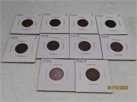 (10) early1900 Indian Head Pennies Cents Coins