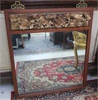Chinese carved gilded rosewood mirror