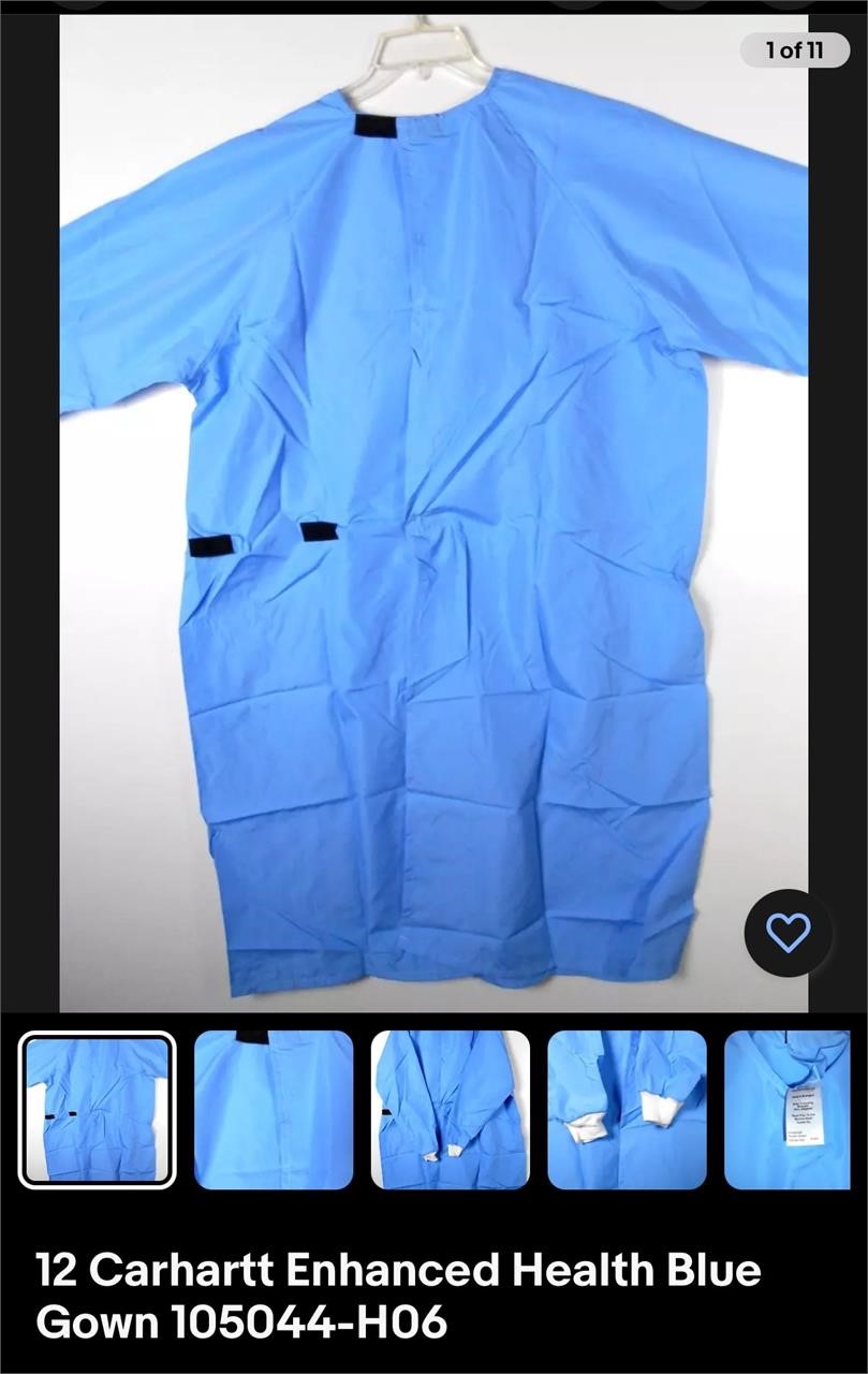 12 Carhartt Enhanced Blue Gown 105044-H06 2XL