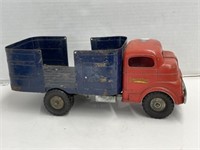 Vintage Structure Toys Metal Wind Up Farm Truck