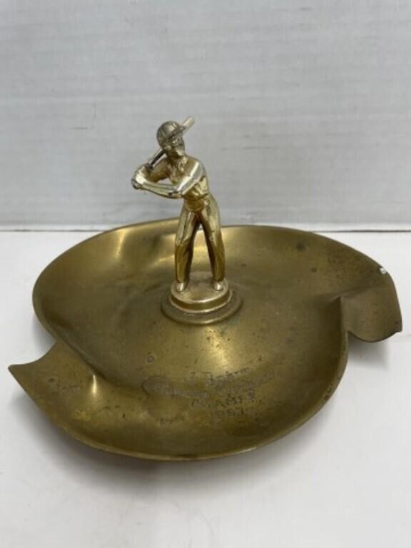 1957 Softball Champion Trophy/Ashtray