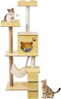 PINPON Cat Tree 52 in Multi-Level Cat Tower