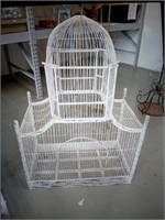 White wood bird cage