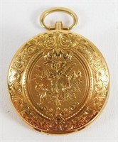 Vintage Floral Flower Gold Pocket Watch Case