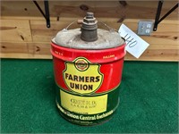 Farmers Union Co-Op 5 Gallon Oil Can