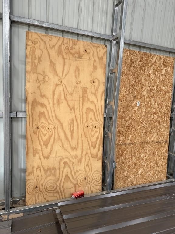 2 sheets of plywood and 1 sheet or partical wood