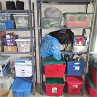 2 SHELVING UNITS WITH CONTENTS