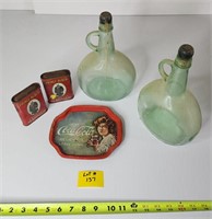 2 Prince Albert Cans, Small Coca-Cola Serving Tray