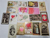 Valentines and one Easter 1900s postcards