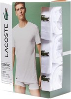 Lacoste mens Essentials 3 Pack 100% Cotton Slim
