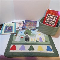 Wall Hanging (not Complete) & Quilting Books/